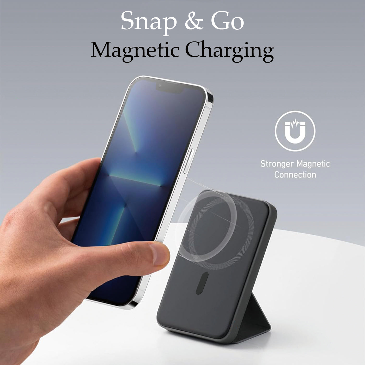 Magnetic Power Bank with Stand