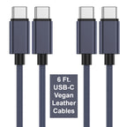6FT Leather USB-C Cables
