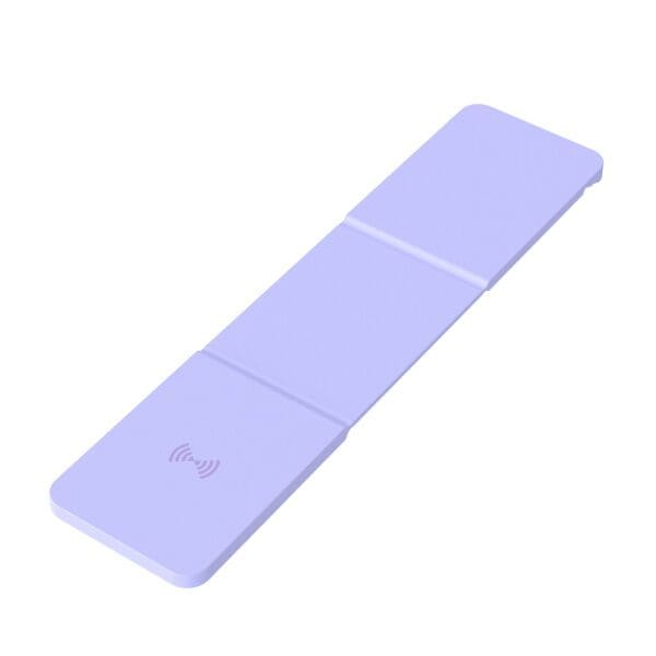 A purple rectangular object with two sides.