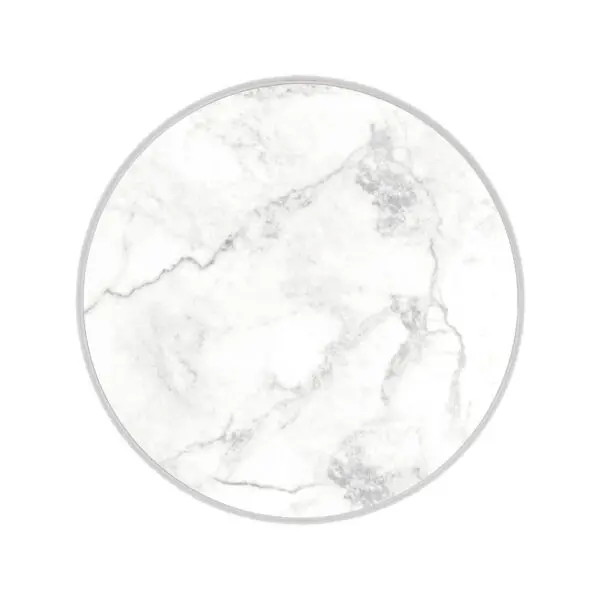 Round Wireless Charging Marble Pads with gray veins on a white background.