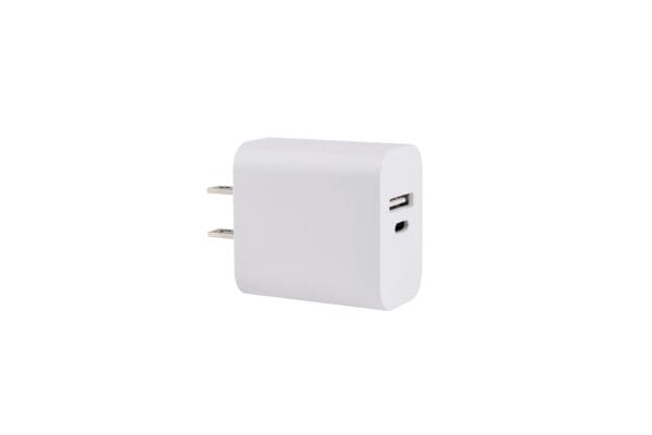 White phone charger with USB-C port.