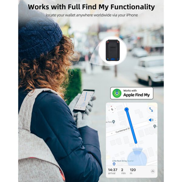 Leather Magnetic Wallet & Tracker - Apple Find My - Image 3